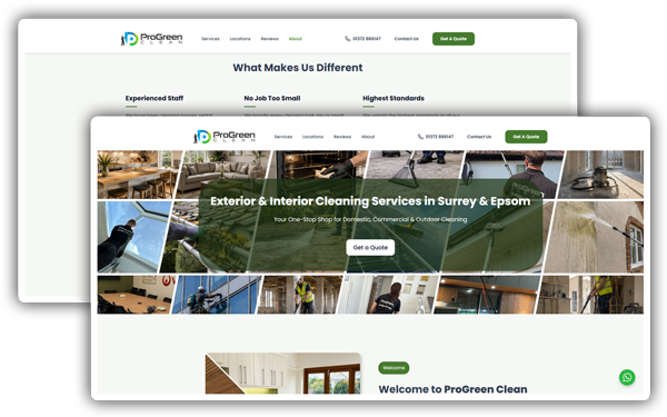 ProGreen Clean — Custom WordPress Site with Location Pages & AI-Ready Structured Data